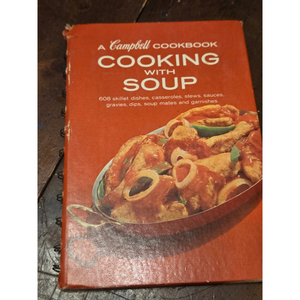 Campbell Cooking With Soup Cookbook 1968 Red Spiral Bound Vintage Recipes